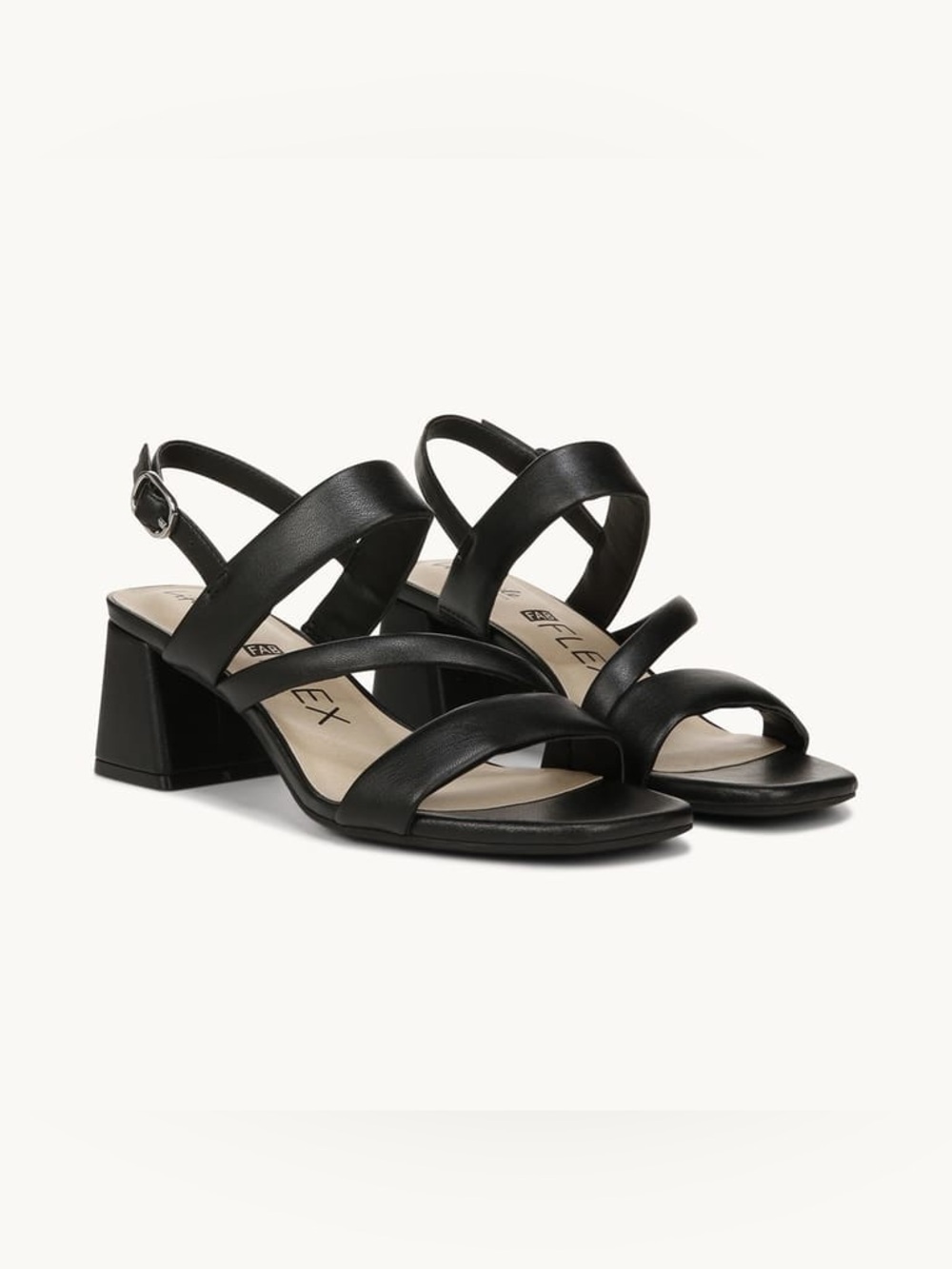 LIFESTRIDE Celia Slingback Strappy Dressy Heeled Sandals Black Size 11W Wide